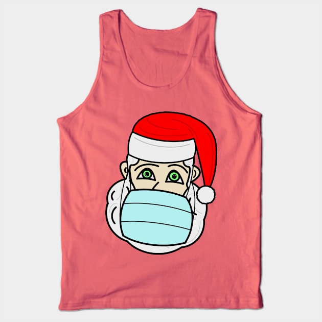 Santa Claus with a face mask Tank Top by Artemis Garments